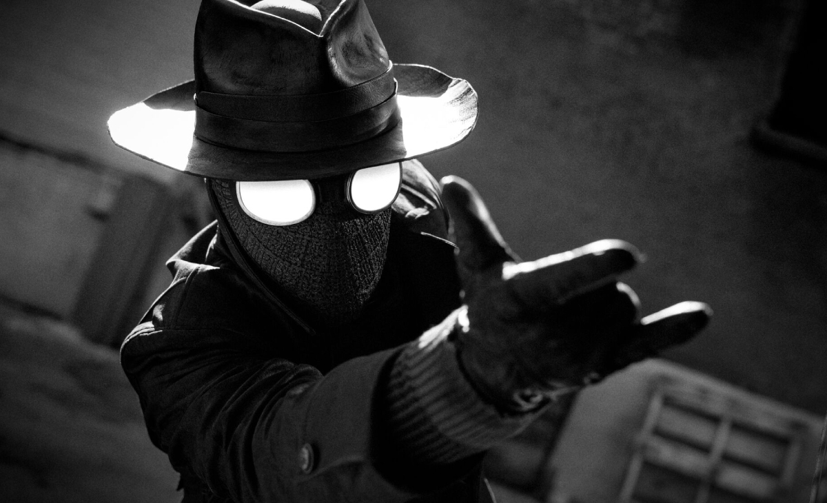 Verden i sort og hvid: Et stillbillede fra det kommende Spider-Noir Det første kig på Spider-Noir: Intriger og Skyggehelte